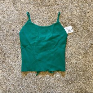 NWT Green Cropped Tank Top